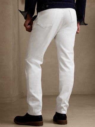 Jeans Corte Slim Fit con Bolsillos, Blanco