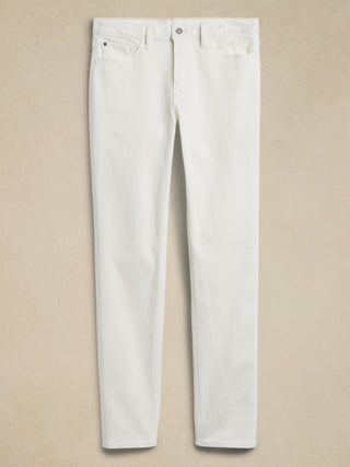 Jeans Corte Slim Fit con Bolsillos, Blanco