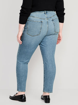 Jeans Rectos Tobilleros de Talle Alto