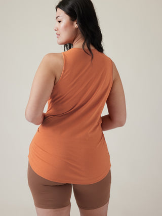 Top de Tirantes Cuello Redondo, Naranja