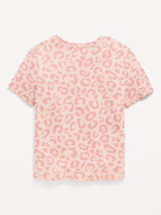 Camiseta Cuello Redondo Estampado, Niña