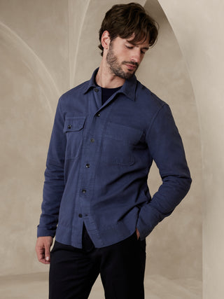 Camisa con Bolsillos, Azul