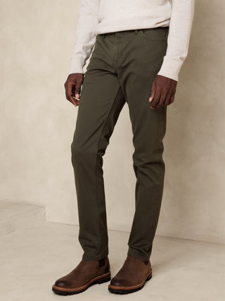 Pantalón Corte Slim con Bolsillos, Verde