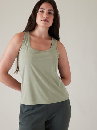 Top de Tirantes Cuello Redondo, Verde