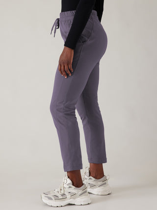 Pantalón con Cintura Elástica y Bolsillos, Morado