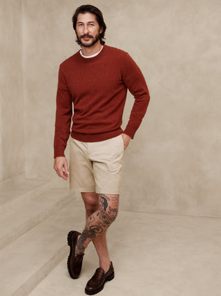 Short Corte Recto con Bolsillos, Beige