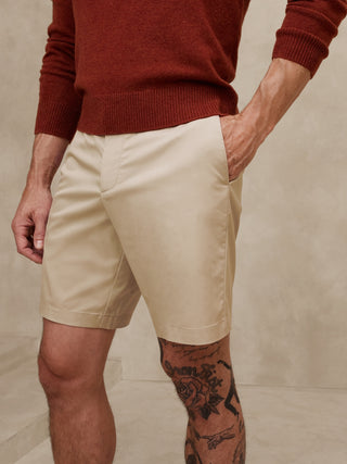 Short Corte Recto con Bolsillos, Beige