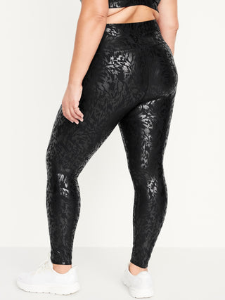 Leggings Estampado Metalizado Talle Alto