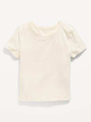 Camiseta Ajustada con Cuello Redondo, Niña