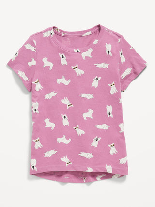 Camiseta Manga Corta Estampada, Niña